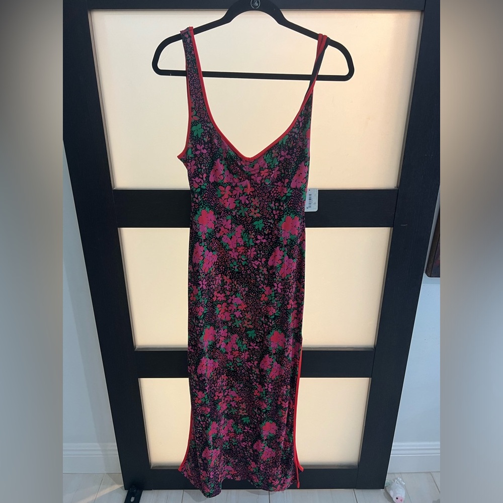Free People Black and Pink Floral Dress